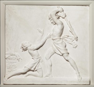 Antonio Canova, Caino e Abele, 1822 ca, bassorilievo in gesso, cm 110 x 105