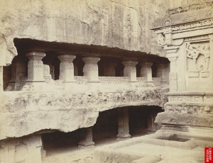 -Façade_of_the_Lankeshvara_Shrine_from_the_terrace,_Kailasanatha_Cave_Temple_(Cave_XVI),_Ellora.,_by_Jo._Johnston,_c.1874-