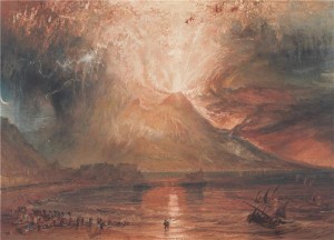 L'eruzione del Vesuvio dalla Baia di Napoli, nel dipinto di William Turner. © Yale Center for British Art, Collection Paul Mellon.