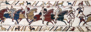 Bayeux_Tapestry_scene51_Battle_of_Hastings_Norman_knights_and_archers
