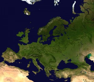 Europe_satellite_globe