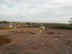 Il sito durante gli scavi. Credit: University of Leicester