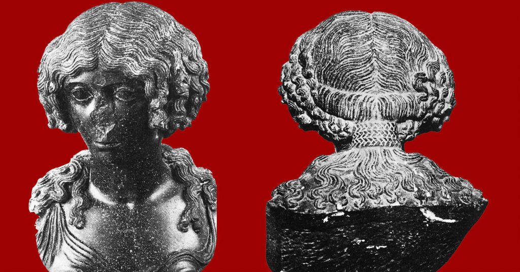 busto femminile in basanite età claudia