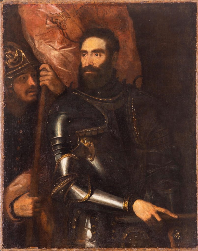 Ritratto di Pier Luigi Farnese in armatura, di Tiziano Vecellio 