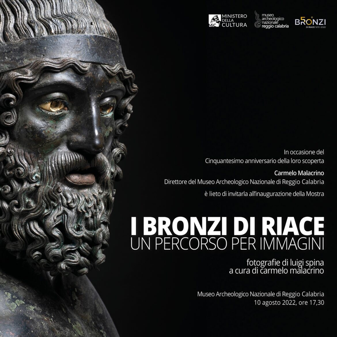 Una mostra tutta dedicata a “I Bronzi di Riace” Un percorso di immagini con foto di Luigi Spina