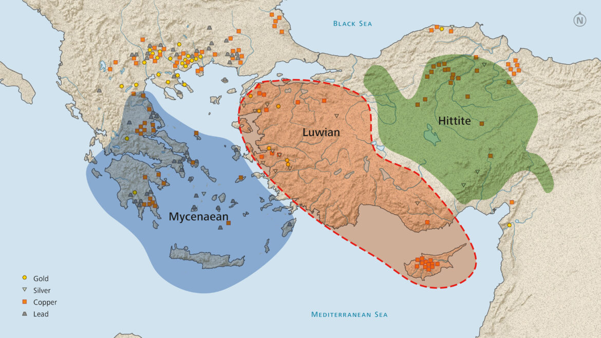 Die luwische Kultur tritt in Erscheinung Luwian Culture on the map