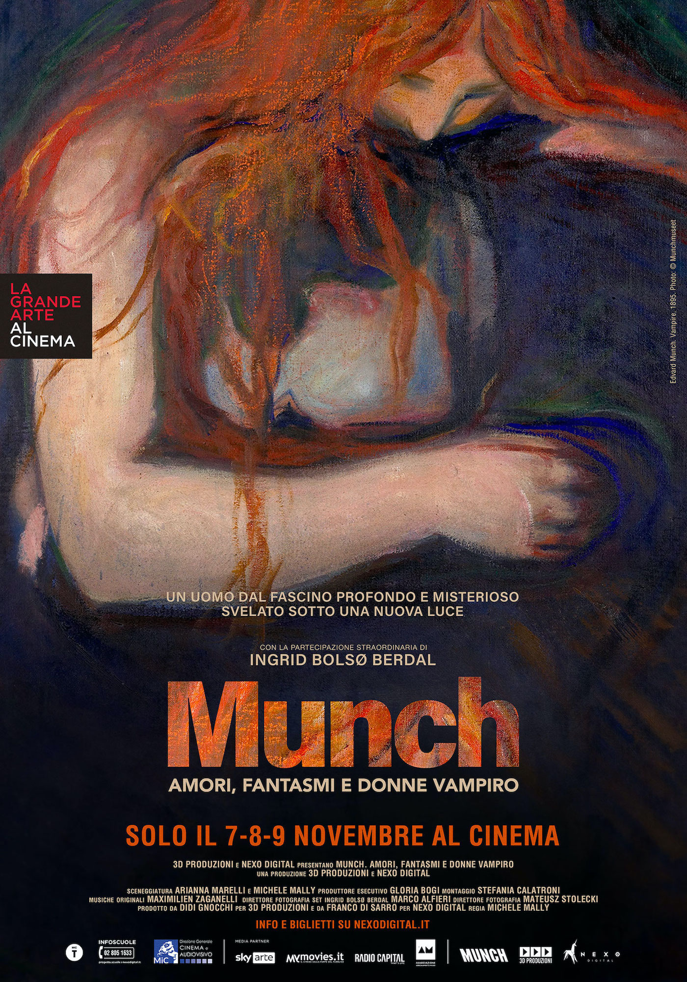 La locandina del film Munch. Amori, fantasmi e donne vampiro