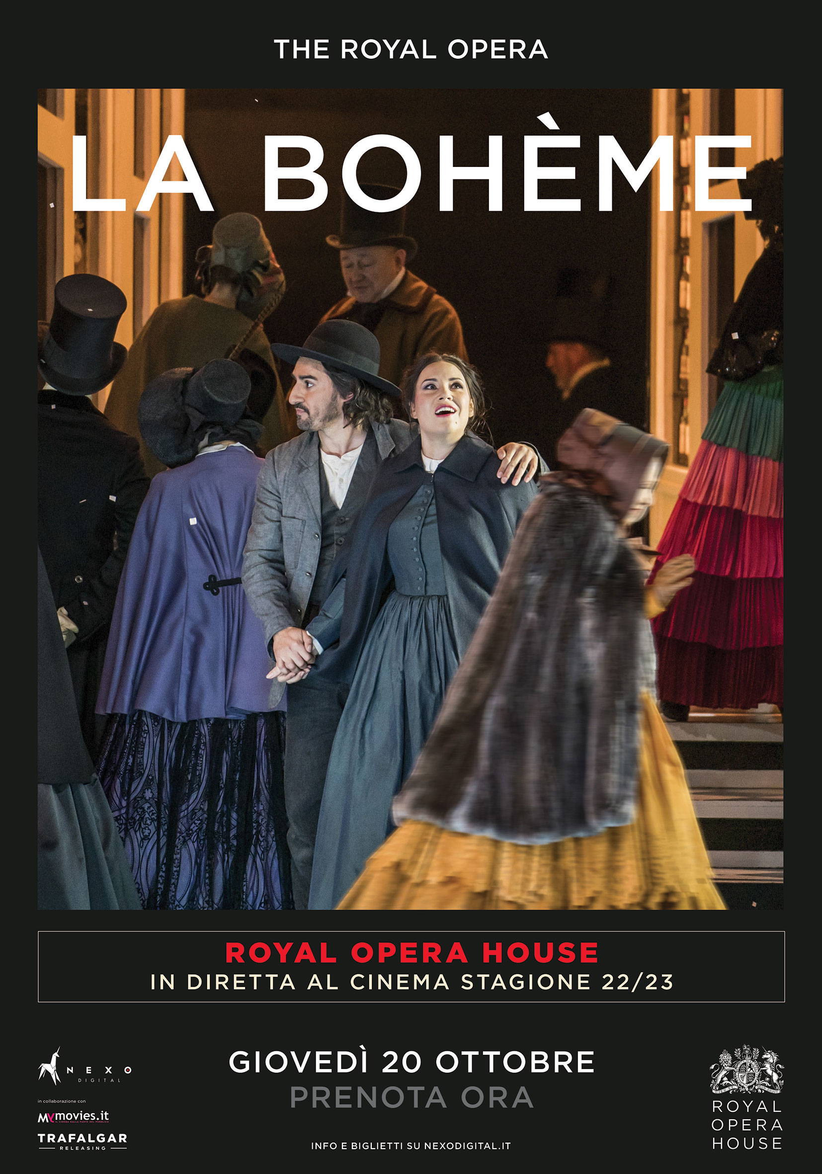 La locandina de La Bohème di Giacomo Puccini in diretta al cinema dalla Royal Opera House di Londra