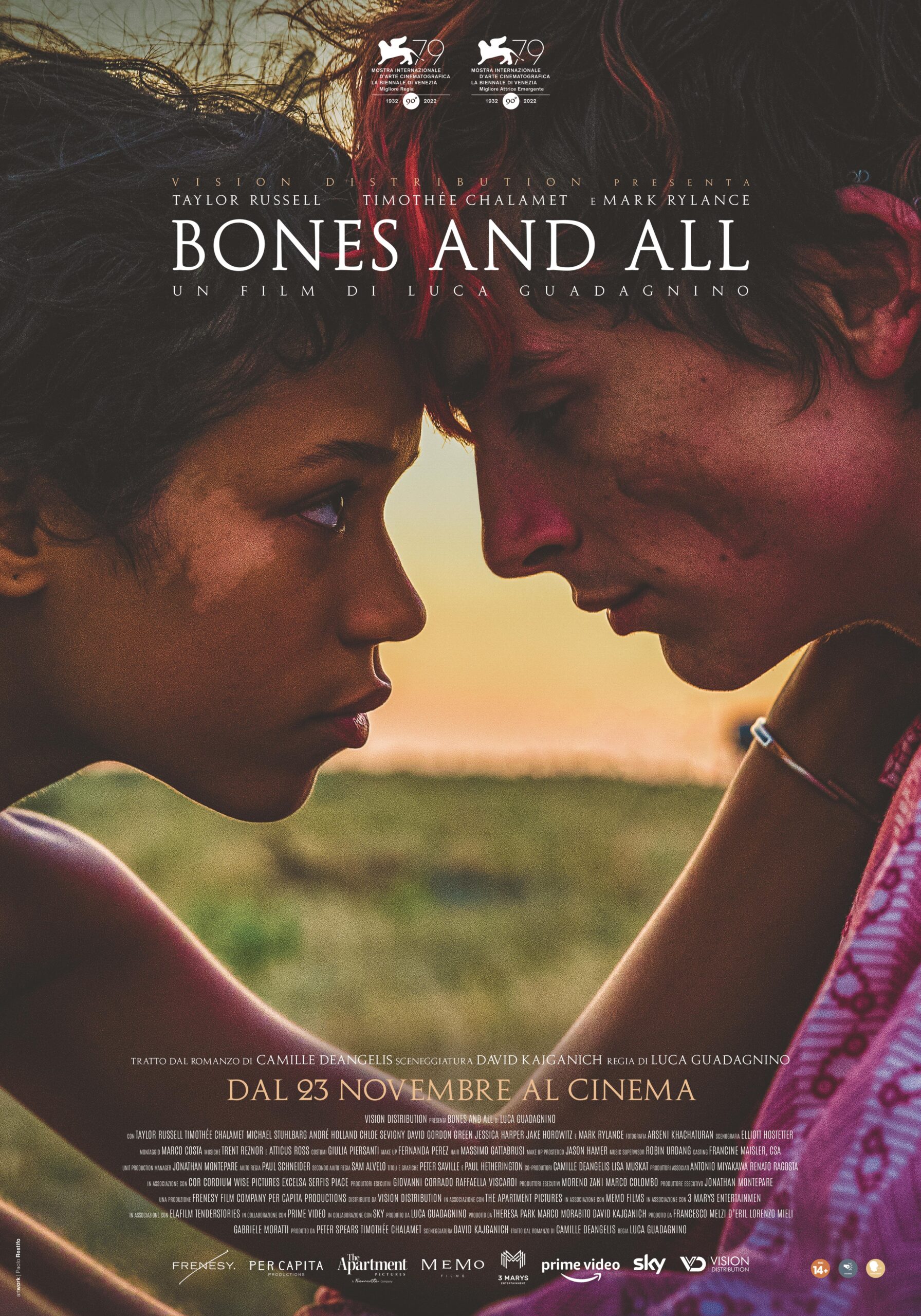 La locandina del film Bones and All di Luca Guadagnino