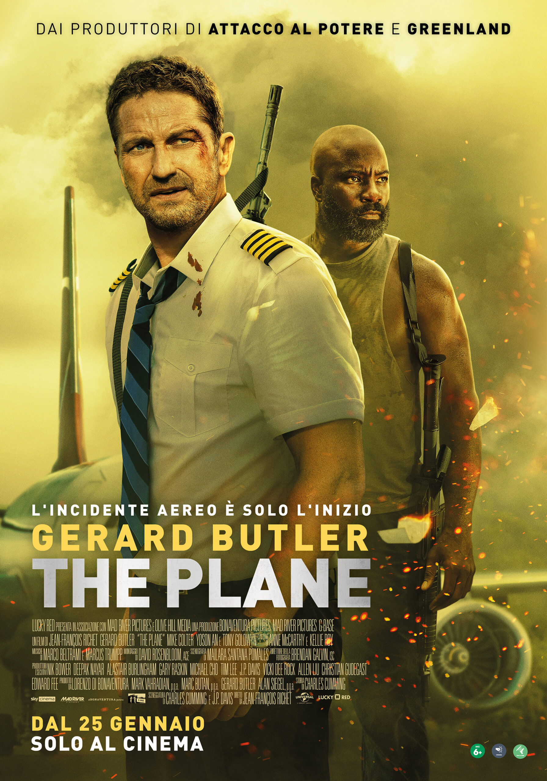 Il poster dell'action movie The Plane, per la regia di Jean-François Richet