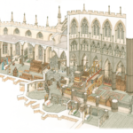 How the east end of the Abbey church and its furnishes may have looked