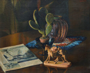 GINO GALLI Natura morta con cactus, fine anni Trenta olio su tela, cm 45 x 59 Collezione privata, Roma Foto: Simon D’Exéa