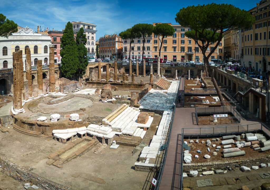 veduta dell’area sacra di Largo Argentina