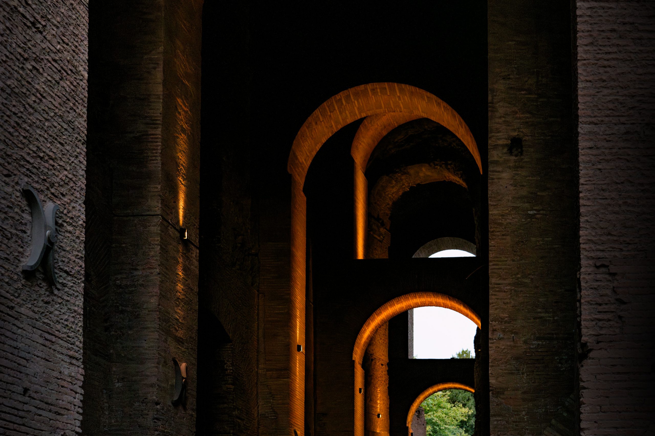 Domus Tiberiana, illuminazione serale