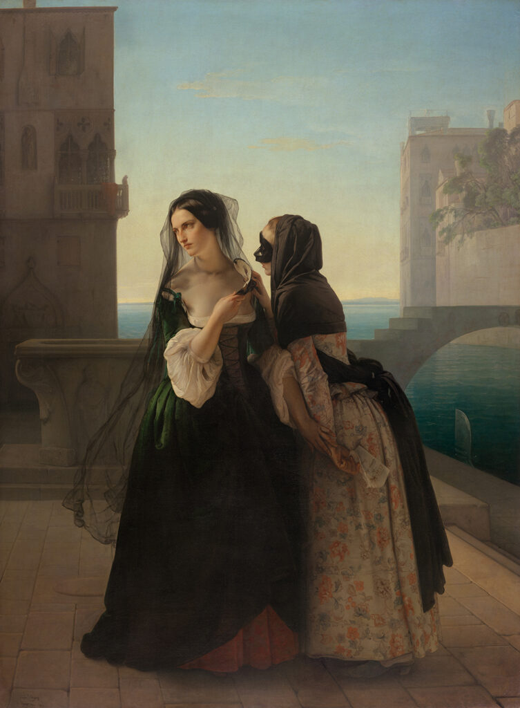 Francesco Hayez, Il Consiglio alla Vendetta (1851), olio su tela, 237 × 178 cm. Liechtenstein, The Princely Collections, Vaduz-Vienna © Liechtenstein. The Princely Collections, Vaduz-Vienna