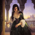 Francesco Hayez, Accusa segreta (1847-1848), olio su tela, 153 x 120 cm. Pavia, Musei Civici del Castello Visconteo