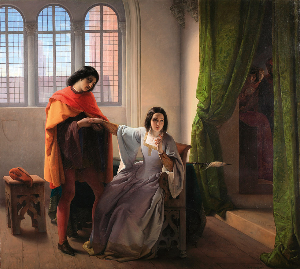 Francesco Hayez, Imelda de’ Lambertazzi (1853), olio su tela, 122 x 126 cm. Collezione privata, courtesy Enrico Gallerie d'Arte