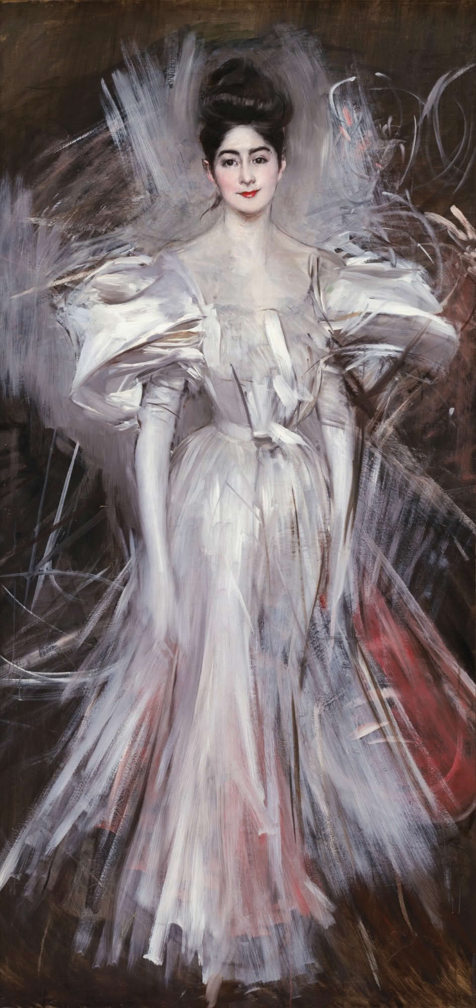 Giovanni Boldini Fuoco d’artificio, c. 1890 Olio su tela cm 200 x 99,5 Ferrara, Museo Giovanni Boldini © foto Gallerie d'Arte Moderna e Contemporanea, Ferrara