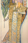 Art Nouveau mostra Alphonse Mucha Gismonda 1894 Litografia a colori, 216x74,2 cm © Mucha Trust 2023