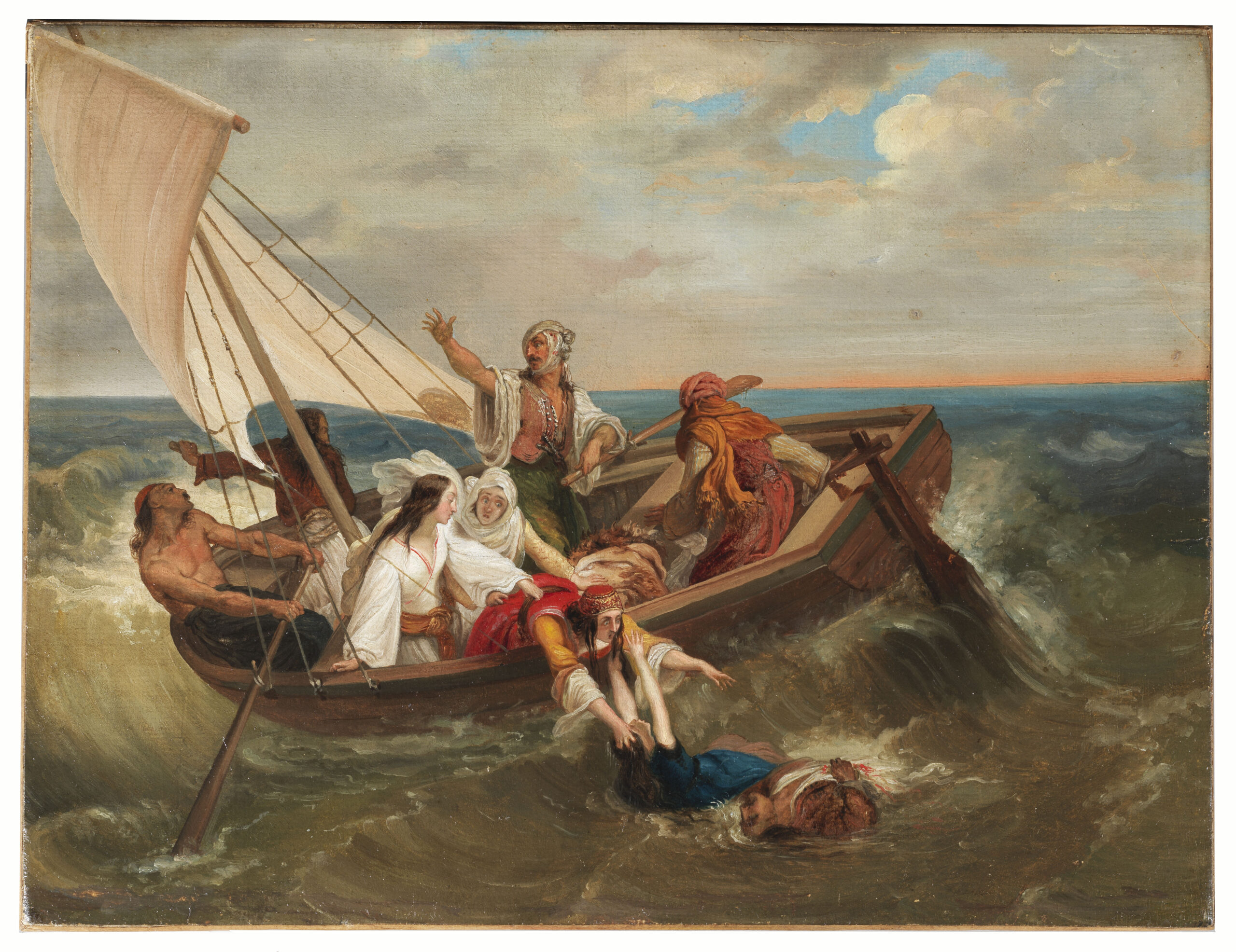 Gallerie degli Uffizi dipinti Francesco Hayez (Venezia 1791 – Milano 1882) Barca con i Greci fuggitivi dalla strage di Scio 1835 olio su tela cm 27,5 x 36