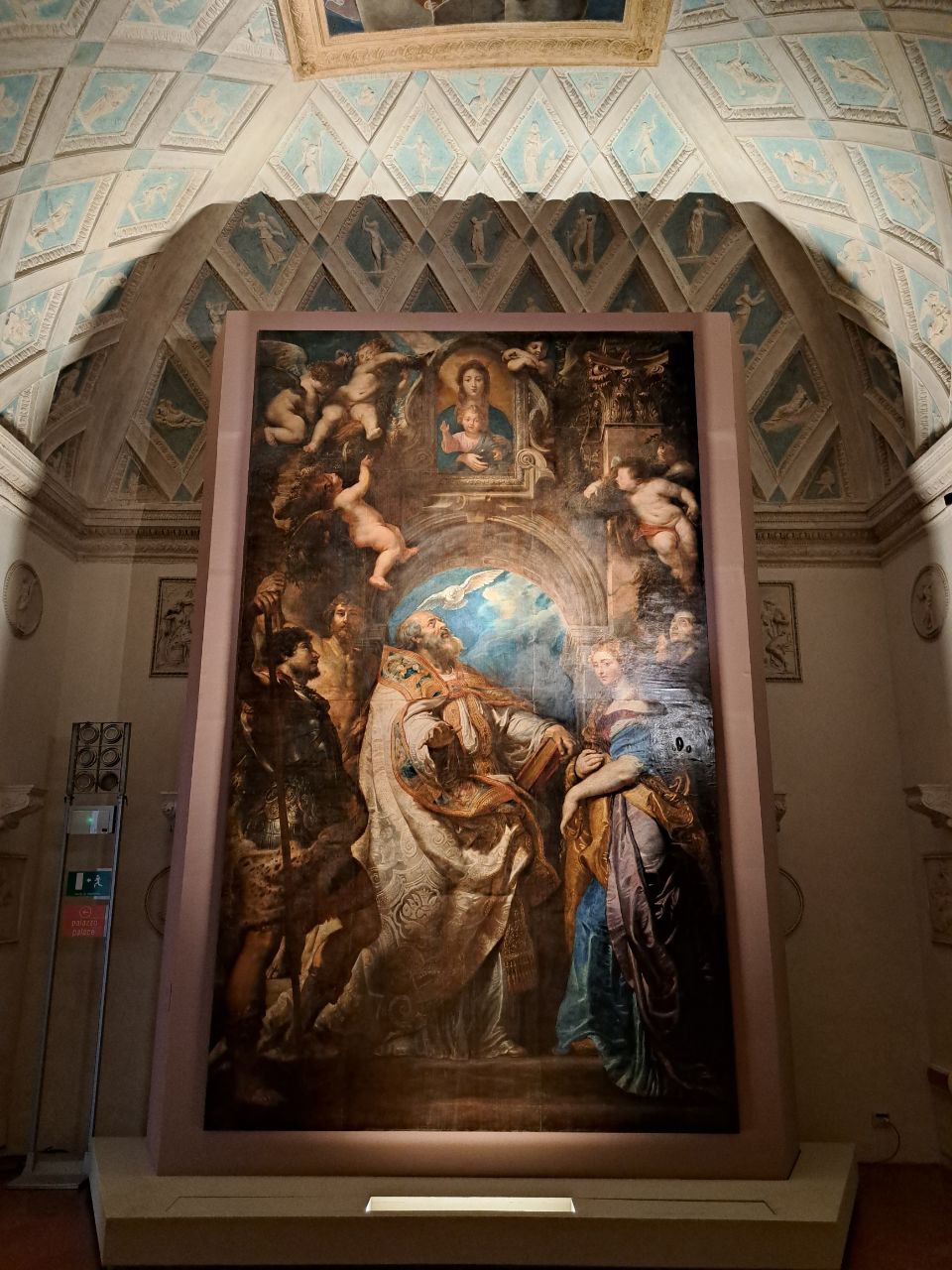 Pieter Paul Rubens, Santi Gregorio, Domitilla, Mauro, Papia, Nereo e Achilleo in adorazione della Madonna della Valicella. Riproduzione Factum Arte. Foto di Giuseppe Fraccalvieri