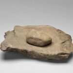 Grinding tool from the Chalcolithic settlement of Castelo de Corte João Marques, Algarve (photo José Paulo Ruas, Museu Nacional de Arqueologia, Portugal). Credits: José Paulo Ruas, Museu Nacional de Arqueologia, Portugal, CC BY-ND