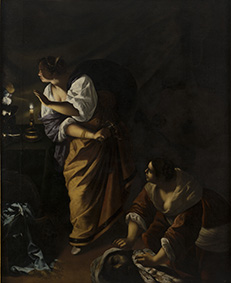 Artemisia Gentileschi Giuditta e la sua ancella con la testa di Oloferne 1645-1650 Olio su tela, 272x221 cm Napoli, Museo e Real Bosco di Capodimonte