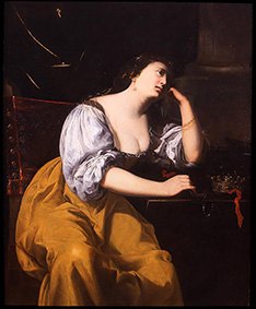 Artemisia Gentileschi Cleopatra 1640-1645 Olio su tela, 160x130 cm Collezione privata, Napoli, Italia