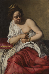 Artemisia Gentileschi La morte di Cleopatra 1620 circa Olio su tela, 114x75 cm Collezione privata, courtesy Jean-François Heim, Basel
