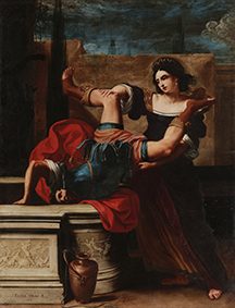 Elisabetta Sirani Timoclea uccide il capitano di Alessandro Magno 1659 Olio su tela, 228x174,5 cm Napoli, Museo e Real Bosco di Capodimonte