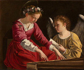 Orazio Gentileschi Santa Cecilia che suona la spinetta e un angelo 1615-1621 Olio su tela, 90x105 cm Perugia, Galleria Nazionale dell’Umbria
