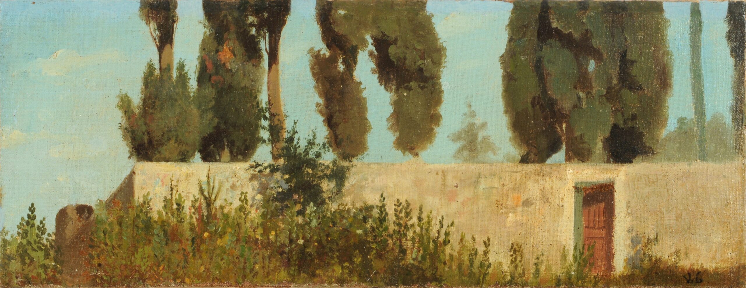 VINCENZO CABIANCA Paesaggio toscano 1865 ca. Olio su tela Collezione privata, Livorno