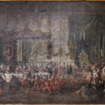 llario Giacinto Mercanti detto Spolverini, Banchetto nuziale in onore di Elisabetta Farnese nel Palazzo Ducale di Parma, 1718-1721 olio su tela, cm 249x285 Parma, Palazzo del Comune Collezioni d’Arte del Comune di Parma