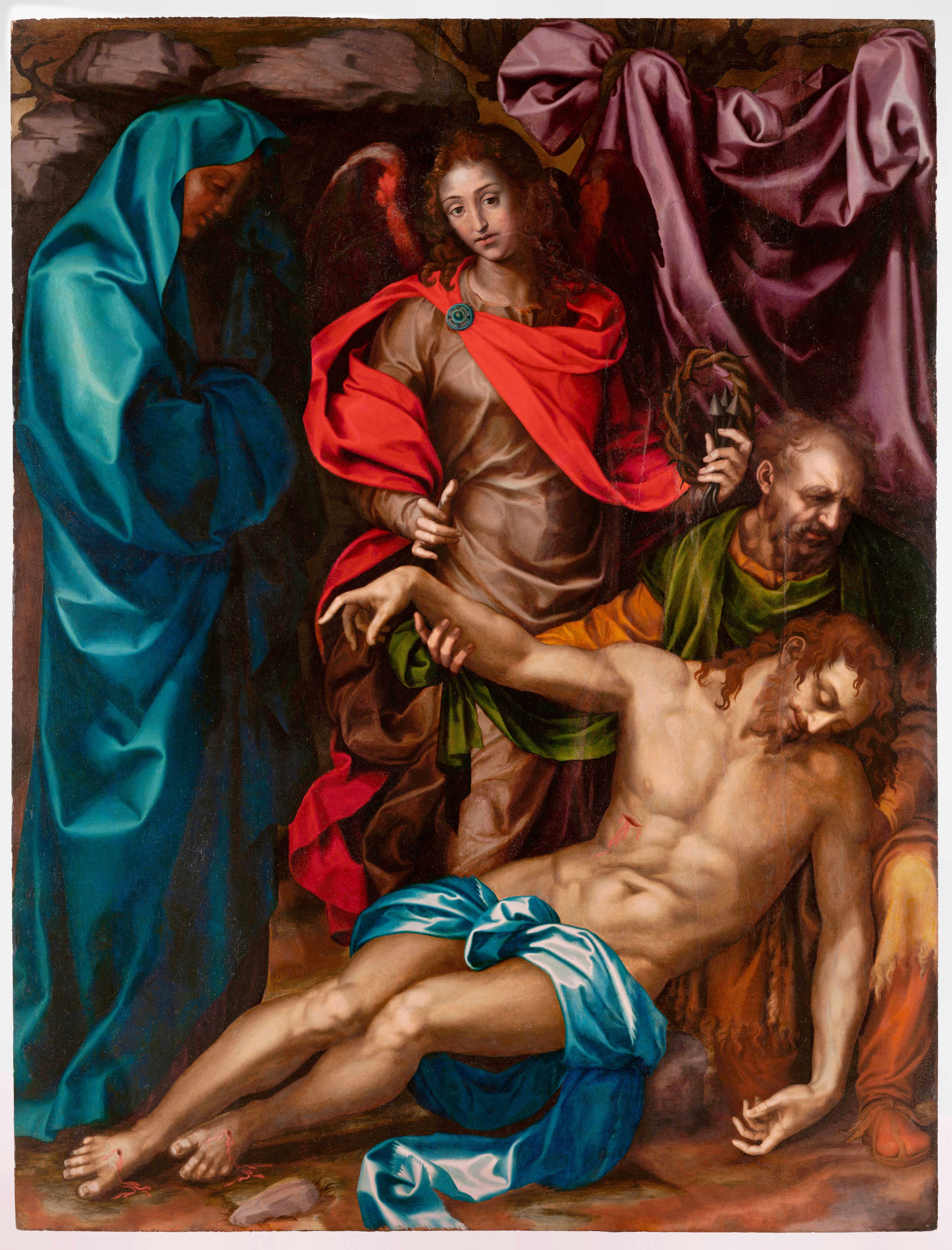 Baccio Bandinelli (Firenze, 1493 - 1560), Pietà con la Vergine, un angelo e Nicodemo 1526-1527 circa Città del Vaticano, Musei Vaticani: olio su tavola