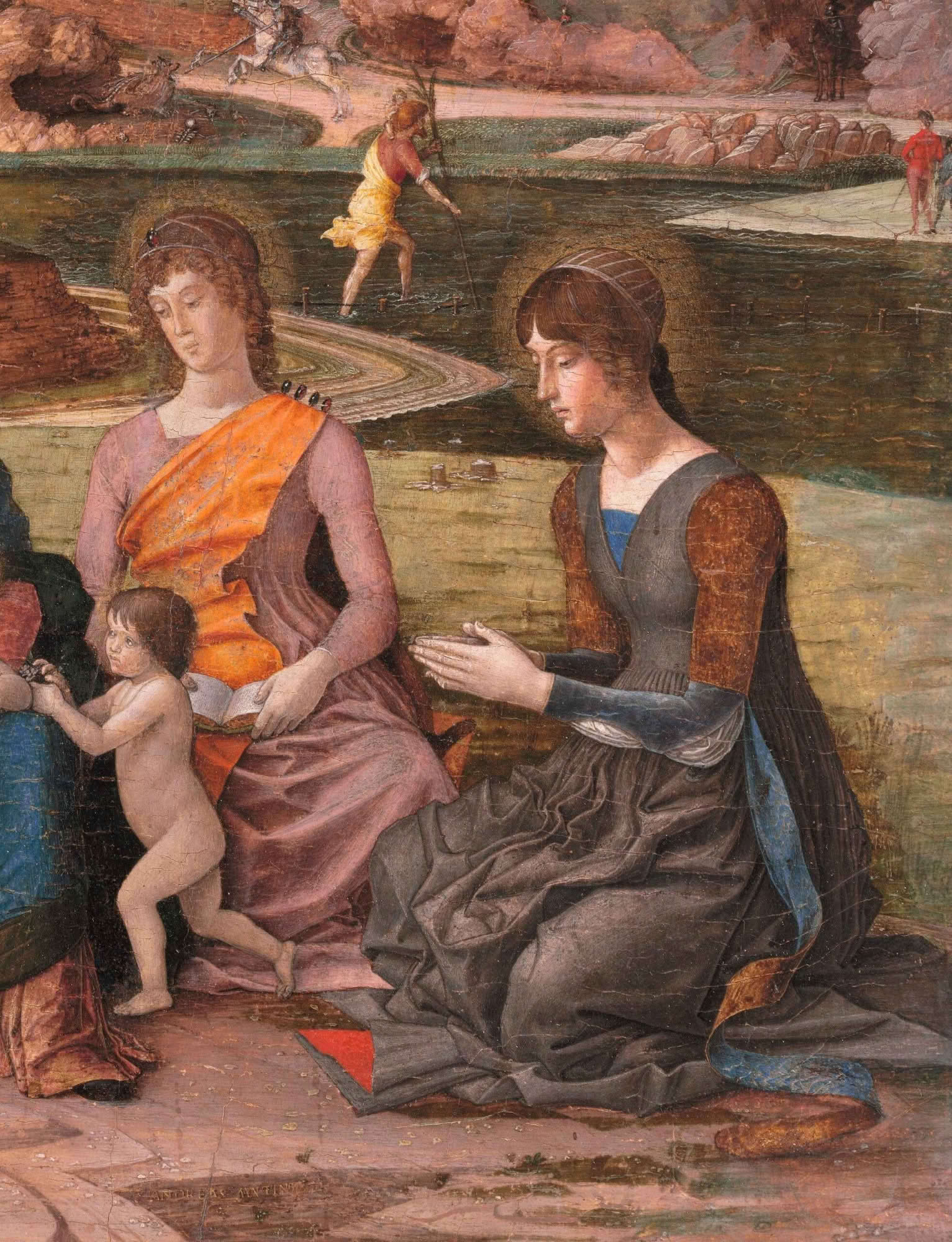 la Madonna col Bambino da Museo Isabella Stewart Gardner di Boston, dettaglio