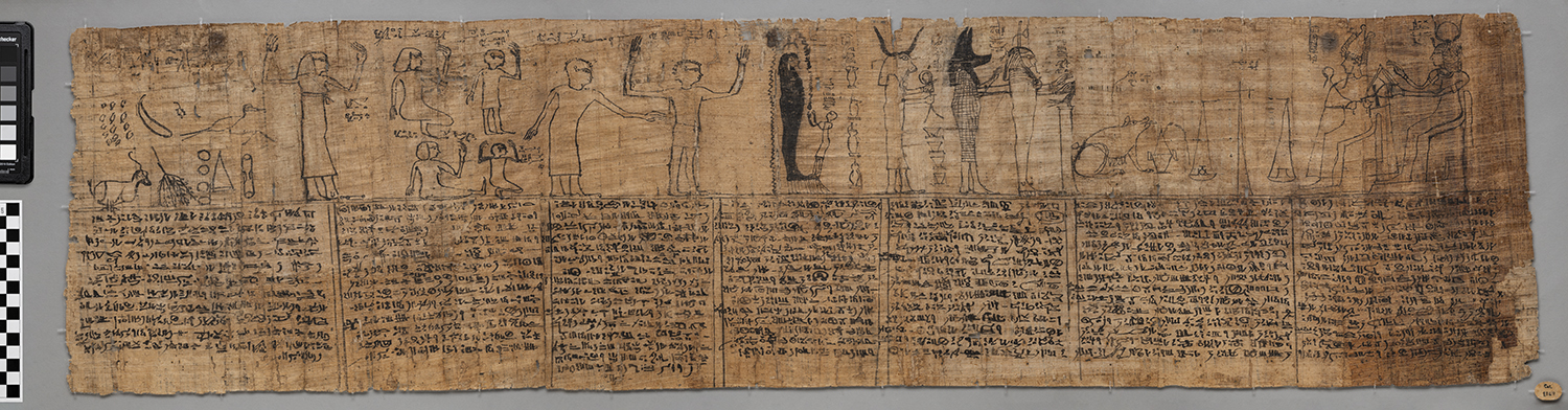Museo Egizio di Torino Galleria della Scrittura Papiro funerario di Pamonthes. Inizio Epoca romana (I-II sec. d.C.)