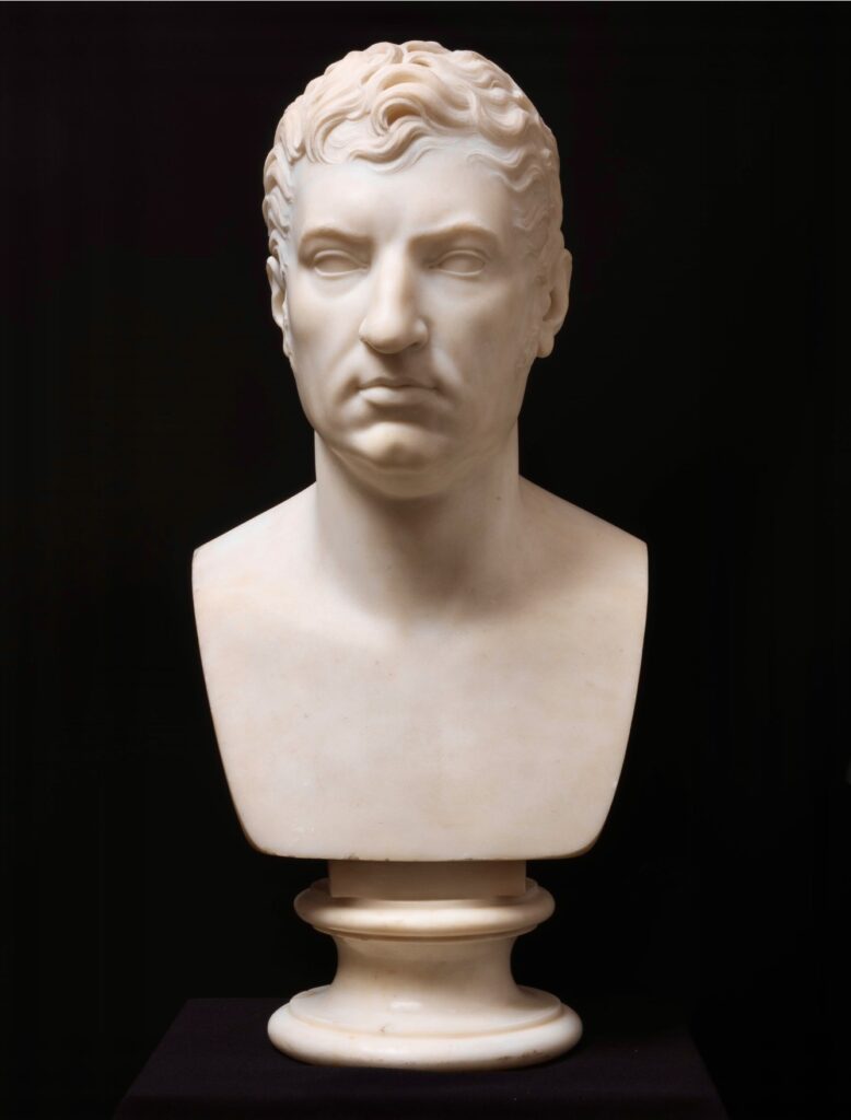 Emilio Santarelli (Firenze 1801-1886)Busto di François-Xavier Fabre (1766-1837)
1820 circa
Marmo
62 cm