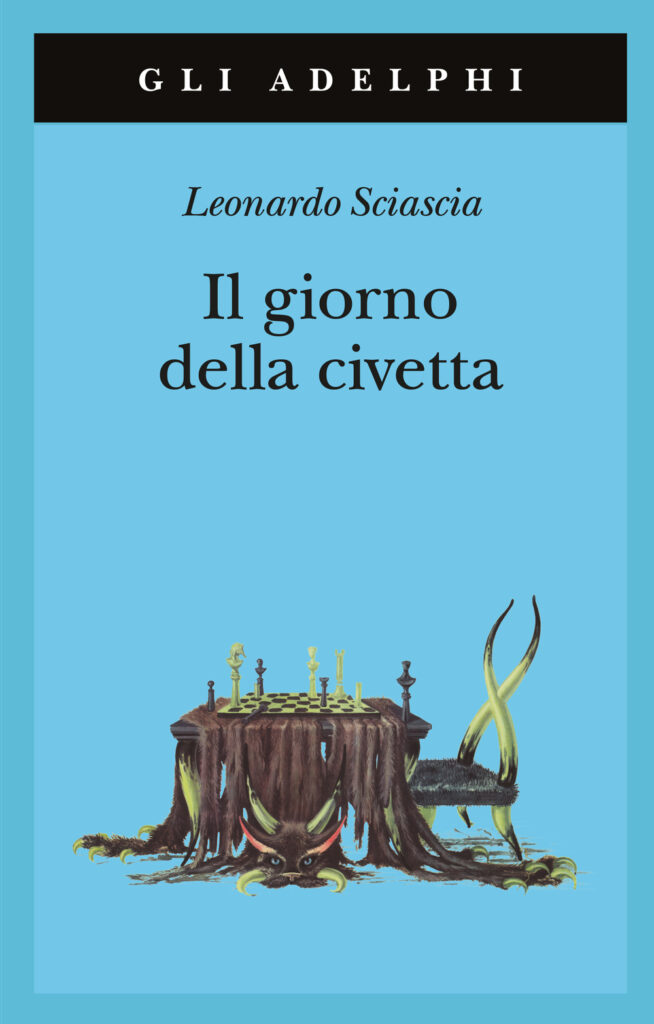 la copertina del romanzo Il giorno della civetta, di Leonardo Sciascia, nell'edizione nella collana gli Adelphi