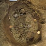 Bell Beaker culture Skeletal remains of an adult and a child at Altwies "Op dem Boesch". (photo/©: Foni Le Brun-Ricalens, Institut National de Recherches Archéologiques, Luxembourg)