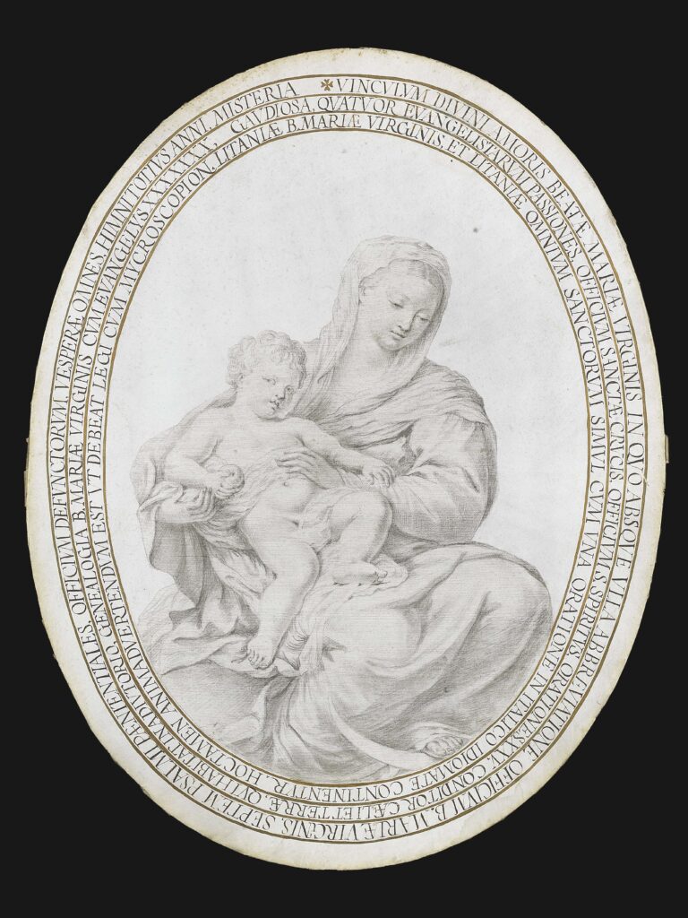Madonna col Bambino 1642 calligramma litanie