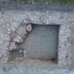 A Roman temple from Constantine's period discovered in Spello. An aerial photo of what Douglas Boin, Ph.D., believes to be the inside walls of an Imperial Cult temple. This temple immediately became what Boin calls the largest evidence ever of the Imperial Cult in both fourth-century Italy and the late Roman Empire. Photo by Luca Primavesi, Spello Project