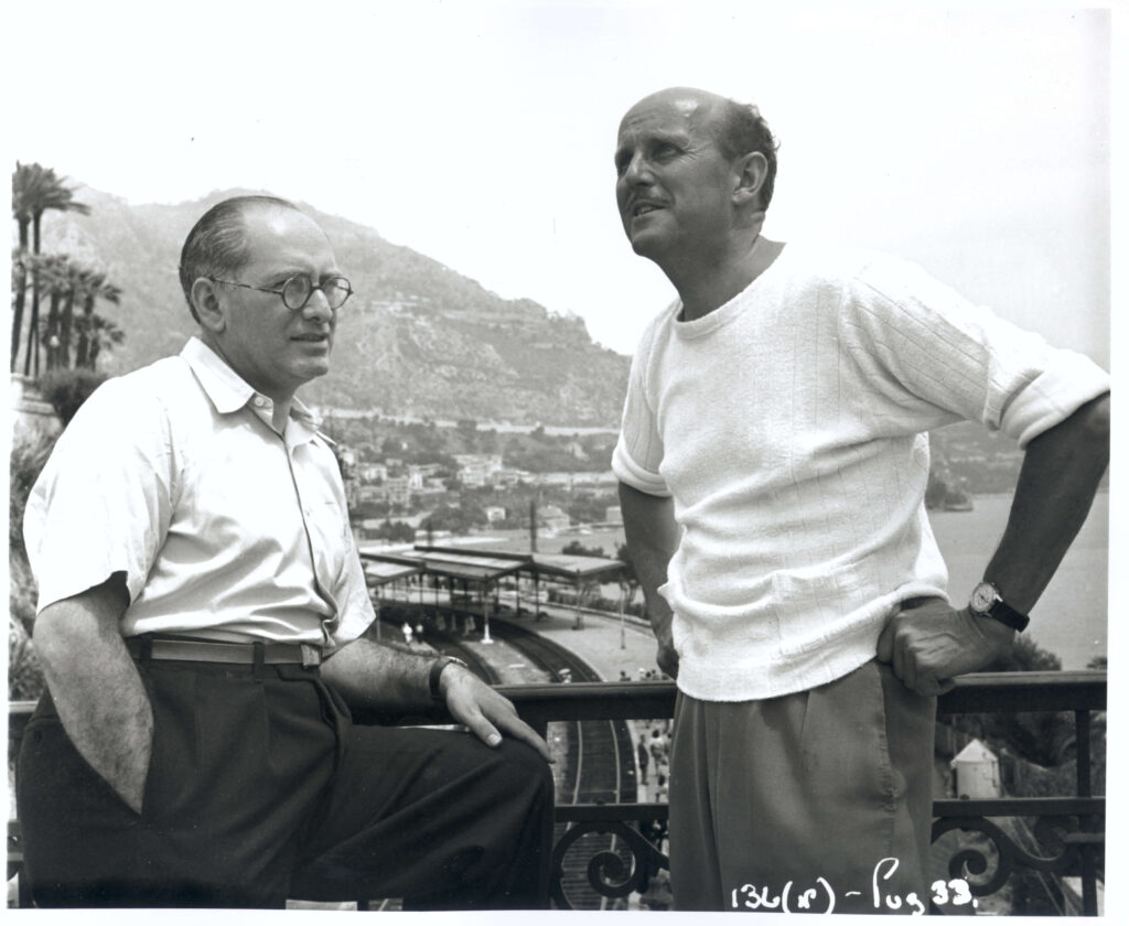 Powell e Pressburger sul set del film Scarpette rosse