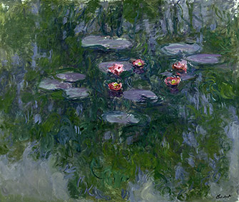 Claude Monet (1840-1926), Ninfee, 1916-1919 circa. Olio su tela, 130×152 cm.Parigi, Musée Marmottan Monet, lascito Michel Monet, 1966. Inv. 5098 © Musée Marmottan Monet, Paris
