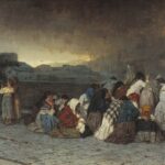 Napoli Ottocento Gioacchino Toma (Galatina, 1836 – Napoli, 1891) La pioggia di cenere del Vesuvio 1880 olio su tela Firenze, Gallerie degli Uffizi, Galleria d'Arte Moderna di Palazzo Pitti su gentile concessione del Ministero della Cultura - Gallerie degli Uffizi