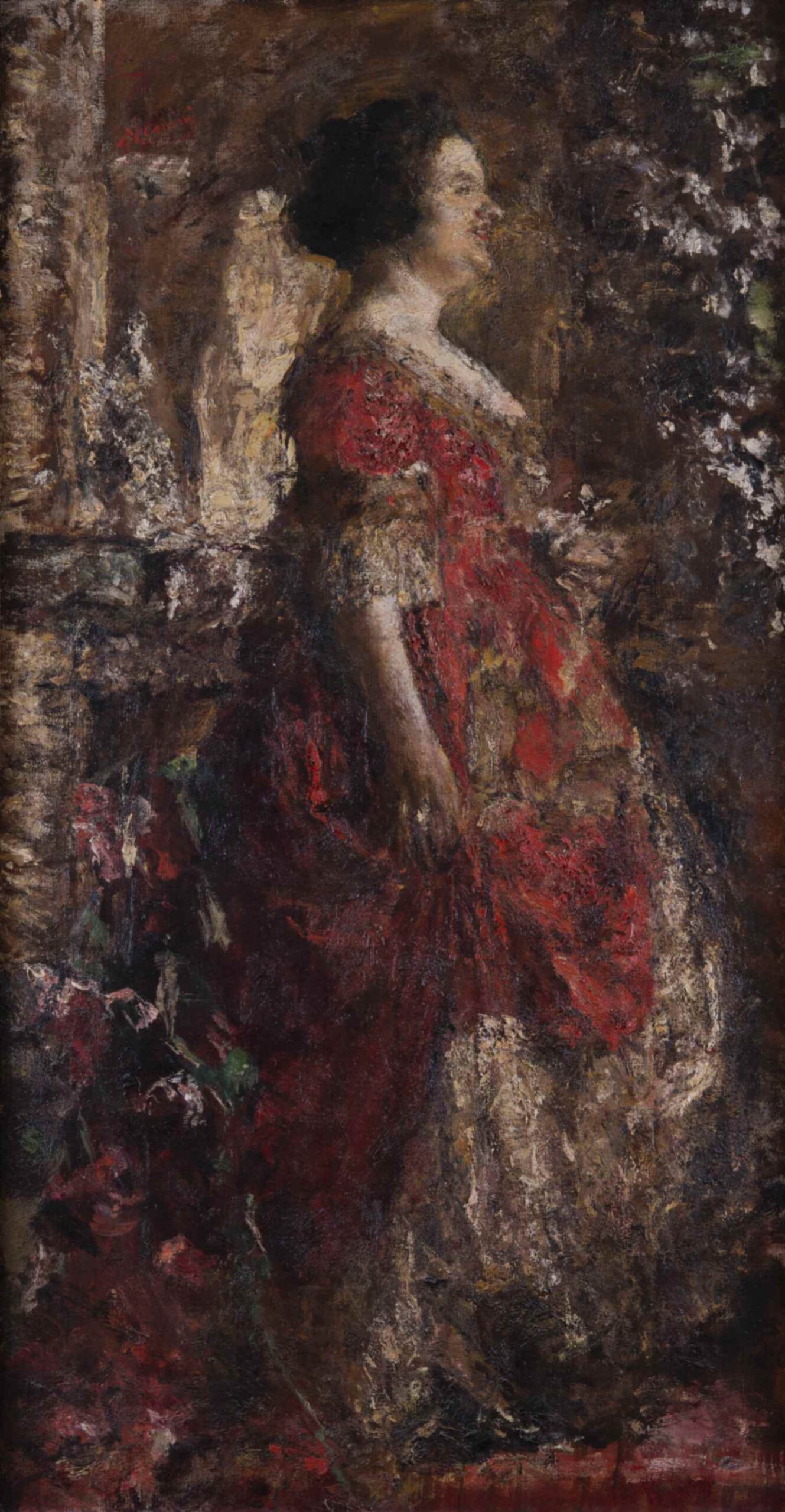 Antonio Mancini
(Roma, 1852 – 1930)
Dama in rosso
1926 circa
olio su tela
Napoli, GAN – Galleria dell’Accademia di Belle Arti
© GAN - Galleria dell’Accademia di Belle Arti di Napoli Photo: Oreste Calzetta