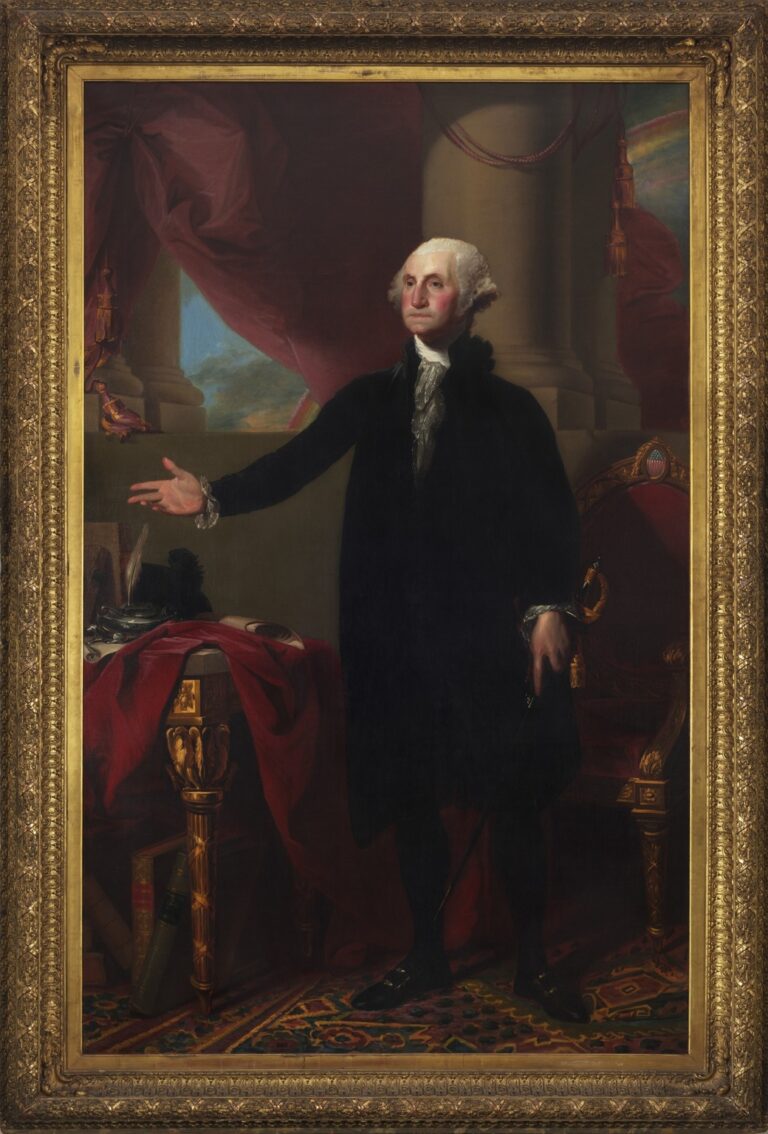 Gilbert Stuart (American, 1755-1828). George Washington, 1796. Oil on canvas, 96 1/4 x 60 1/4 in. (244.5 x 153 cm). Brooklyn Museum, Dick S. Ramsay Fund and Museum Purchase Fund, 45.179