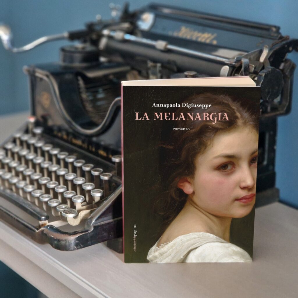 la copertina del romanzo La melanargia, di Annapaola Digiuseppe, pubblicato da Edizioni di Pagina (2023) nella collana Lebellepagine - 29