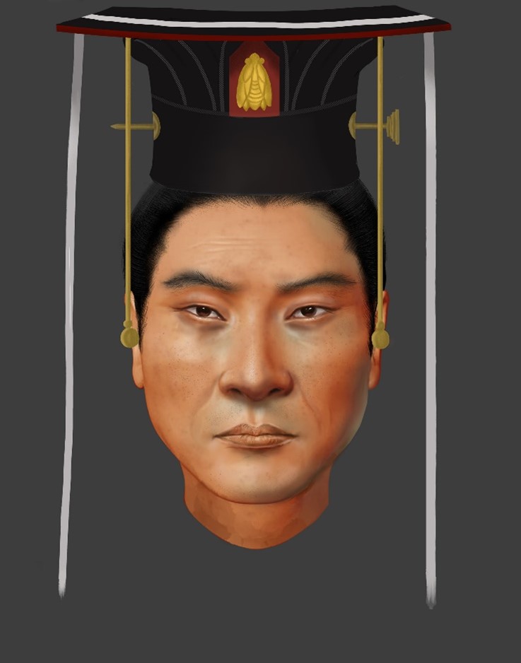 The facial reconstruction of Emperor Wu who was ethnically Xianbei. Credits: Pianpian Wei