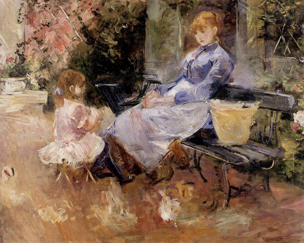 Berthe Morisot, La Fable (1883). Olio su tela (65×81 cm). Collezione privata CMR 139 © Christian Baraja SLB