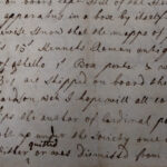 Details from John Preston's letter requesting two copies of Shakespeare's Othello to be sent, found by Professor John Stone in the English College archive at Ushaw House. Credit: reproduced by permission of Ushaw Historic House, Chapels and Gardens
